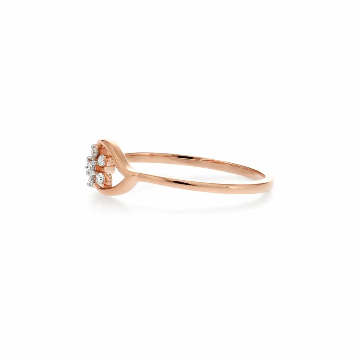 0.05 CT NATURAL DIAMOND WOMENS RING 18K GOLD